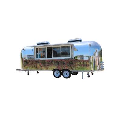 Silang Airstreams Hot dogs Food cart Stainless Steel Mobile Ice Cream Food Truck Food trailer