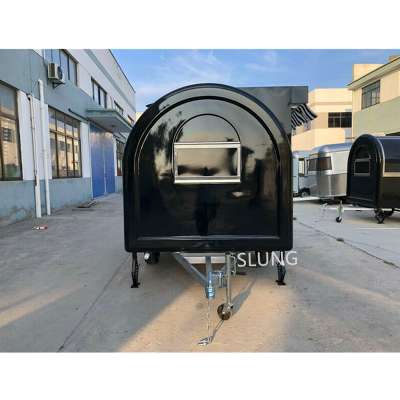 Black With Awning Mobile Fryer Food Truck/Gas Griddle Truck/Food Cooking Truck